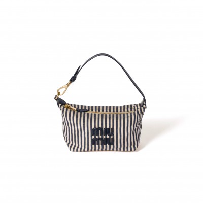 MIU MIU JACQUARD FABRIC POUCH WITH LOGO 5NE841 (18.5*14*10cm)
